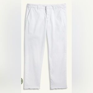 FRANK & EILEEN-Wicklow Cropped Raw Hem Cotton Twill Chino Sz 4 NWT